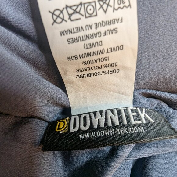 L.L Bean Women's Stretch Down Hooded Puffer Coat Gray Bluish Color Size XS - Picture 10 of 11